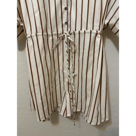 Womans Striped Jumpsuit Sz S/M Minimal Quiet Luxury Capsule Beachy Resort Cruise - Picture 14 of 14